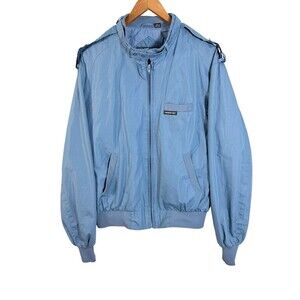 Vintage 90s Members Only Blue Full Zip Windbreaker Jacket Bomber Racer - Size 44